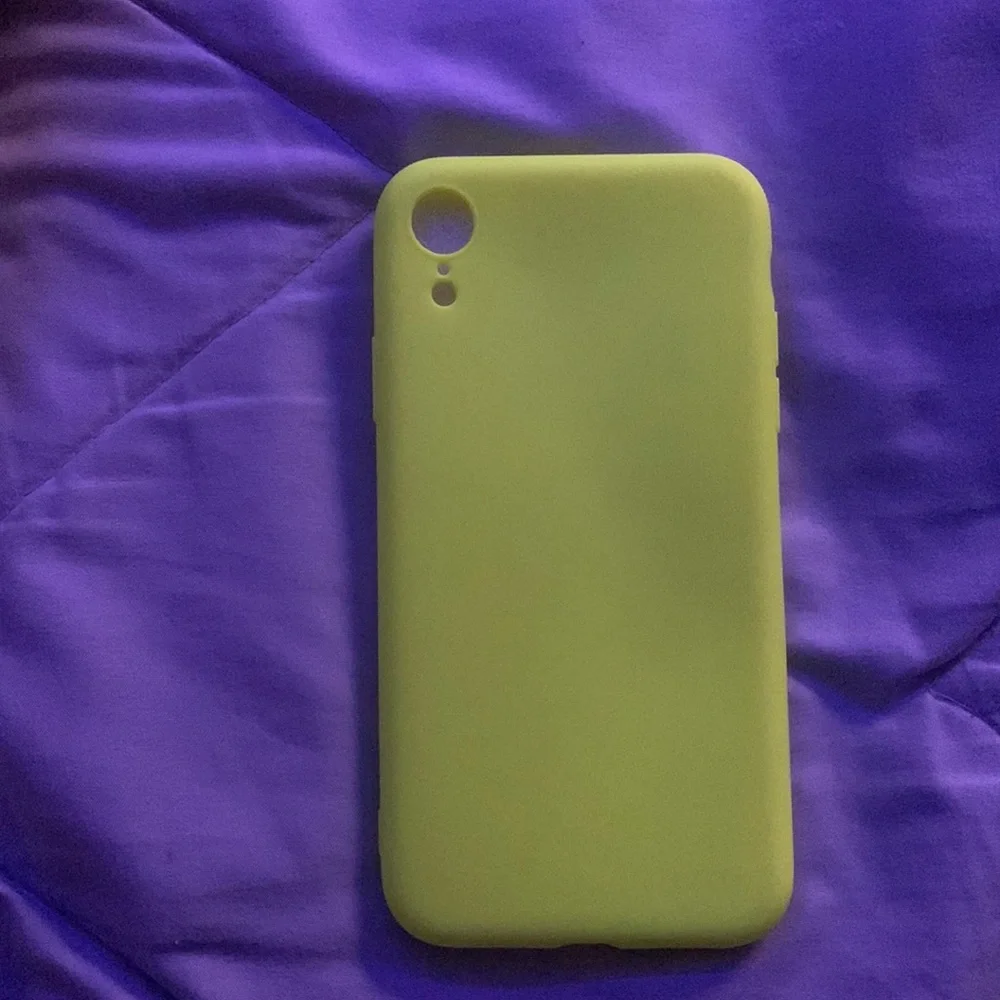 bright neon yellow phone case
